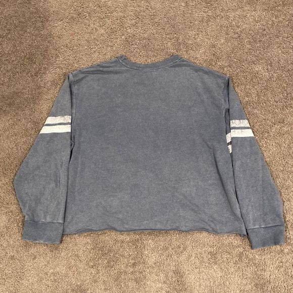 Disney Parks bluish grey with white stripes Mickey sweatshirt - Picture 3 of 3